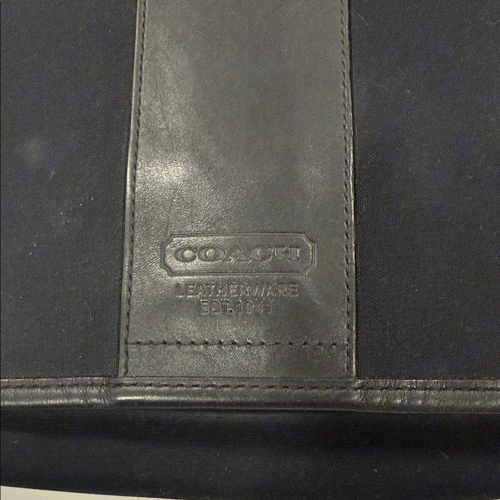 Coach Black Nylon and Leather Messenger Crossbody Bag - Picture 2 of 6